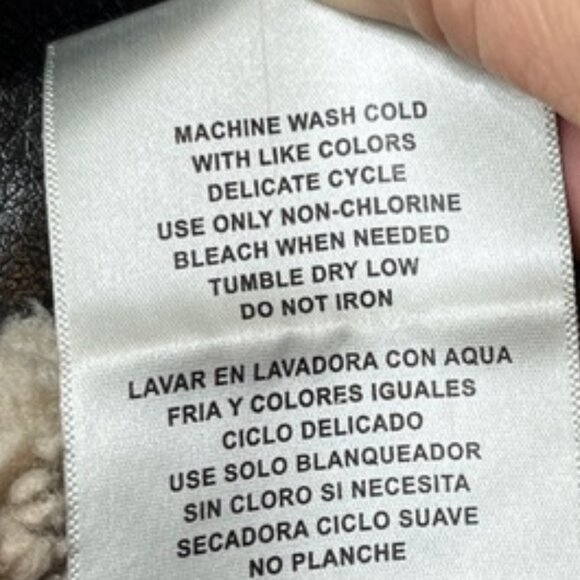 Levi's Men's Sherpa-Lined Faux-Leather Aviator Bomber Jacket - Size Small - Picture 12 of 13